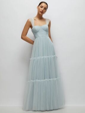 Tiered Tulle Evening Dress. Dessy Collection.